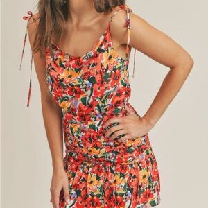 Merci Floral Sleeveless Dress smocking